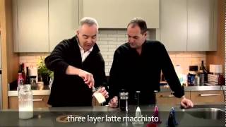 aerolatte  milk frother makes three layer caffè latte macchiato [upl. by Anahsirk]