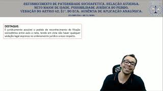 STJ INFO 834 paternidade socioafetiva e adoção [upl. by Novah]