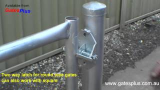 Gate Latch 2 way for round pipe and square [upl. by Thanasi616]