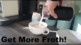 How to Get More Froth from Your Nespresso Coffee Aeroccino  Nespresso tips and help [upl. by Gio]