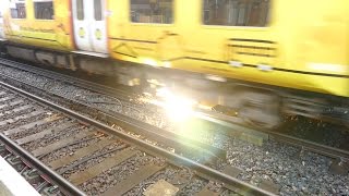 Merseyrail 507 009 making arcs at Birkdale station [upl. by Doggett]