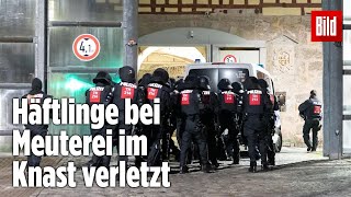 Gefängnismeuterei Polizei stürmt Knast in Thüringen  JVA Untermaßfeld [upl. by Joyan]